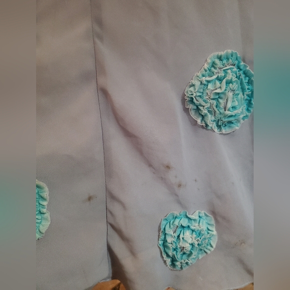 Vintage Beaded Long Blue Purple Mermaid Dress - Picture 9 of 9